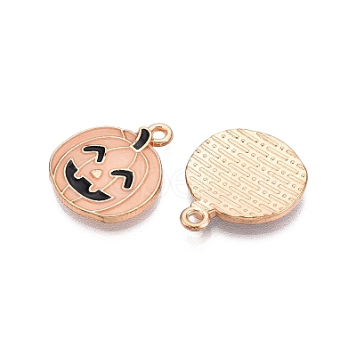 Halloween Theme Rack Plating Luminous Alloy Enamel Pendants ENAM-N056-229G-1