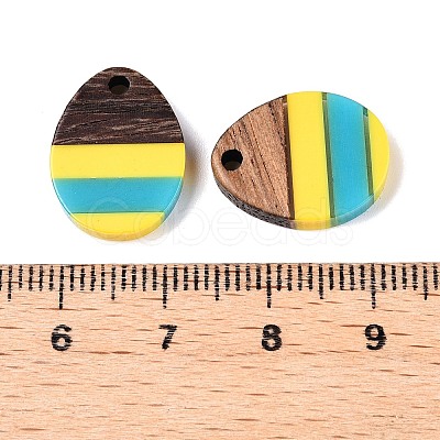 Epoxy Resin & Walnut Wood Pendants RESI-N039-121B-1