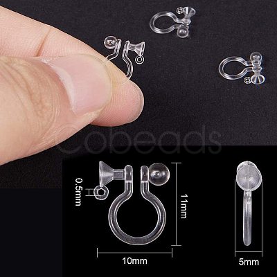 Plastic Clip-on Earring Settings KY-PH0007-09-1