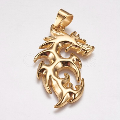 304 Stainless Steel Big Pendants STAS-K171-21G-1