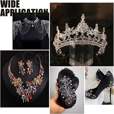 14Pcs 7 Colors Sew on Rhinestone PVC-CA0001-01-1