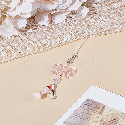 1Pc Resin & Alloy Mobile Straps AJEW-LP0006-21A-1