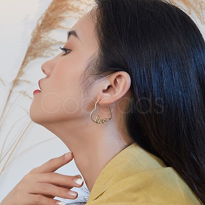 Brass Huggie Hoop Earrings EJEW-BB35713-1