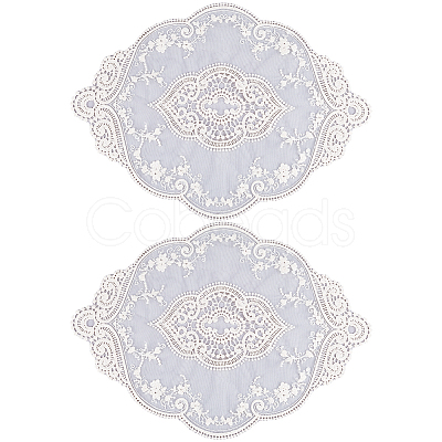 Polyester Lace Embroidery Table Mats AJEW-WH0413-78-1