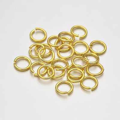 Brass Open Jump Rings KK-E647-17G-5mm-1