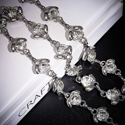 Alloy Flower Link Chain Waist Chains FIND-WH0421-95P-1