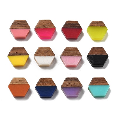 Resin and Walnut Cabochons CRES-R460-01-1