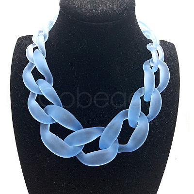 Frosted Acrylic Chunky Twisted Chain Necklacs for Women FS-WG1B9A7-06-1