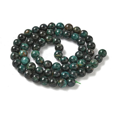 Natural Fuchsite Beads Strands G-G271-B03-6mm-1