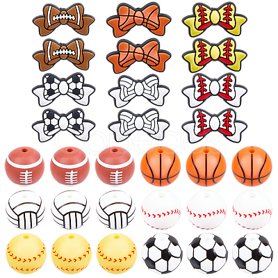 12 Styles Silicone Beads SIL-PA0001-06-1