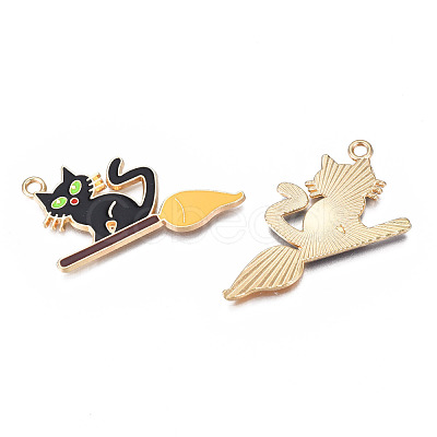Rack Plating Alloy Enamel Pendants PALLOY-N164-018A-1