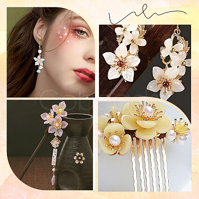 200Pcs 2 Colors Brass Bead Caps OHAR-SC0001-04-1
