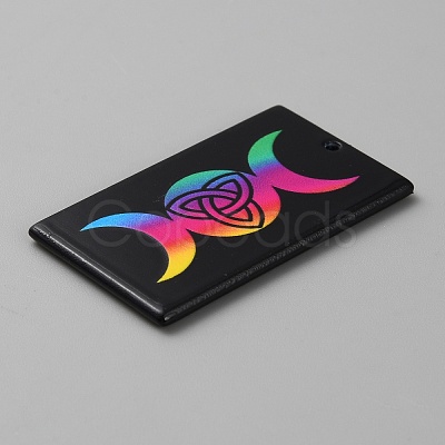 Printed Acrylic Pendants OACR-WH0036-23O-1