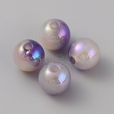 Acrylic Beads MACR-WH0009-01B-1