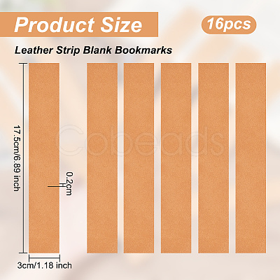 Leather Strip Blank Bookmarks AJEW-WH0248-417B-01-1