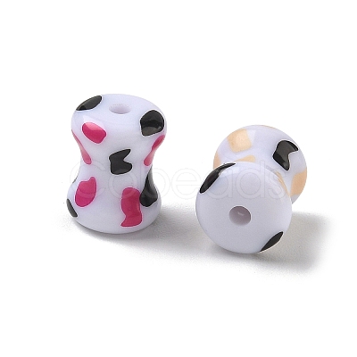 Printed Opaque Acylic Beads AC-CBAE004-08-1