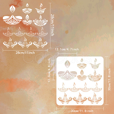PET Hollow Out Drawing Painting Stencils DIY-WH0391-0662-1
