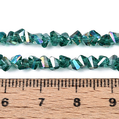 Electroplate Transparent Glass Beads Strands GLAA-N021-4mm-05-1