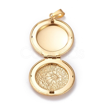 Ion Plating(IP) 316 Stainless Steel Locket Pendants X-STAS-K197-12G-1