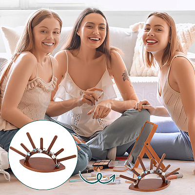 Eye Moon Wood Ring Holder Display RDIS-WH0015-04-1