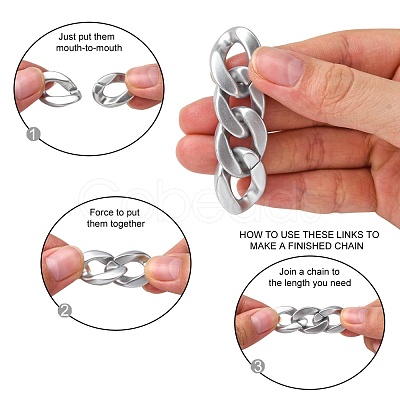 Opaque Spray Painted Acrylic Linking Rings OACR-S021-19B-B02-1