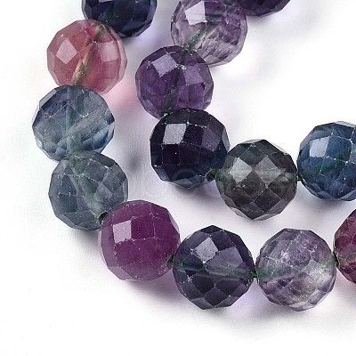 Natural Rainbow Fluorite Beads Strands G-T140-22C-1