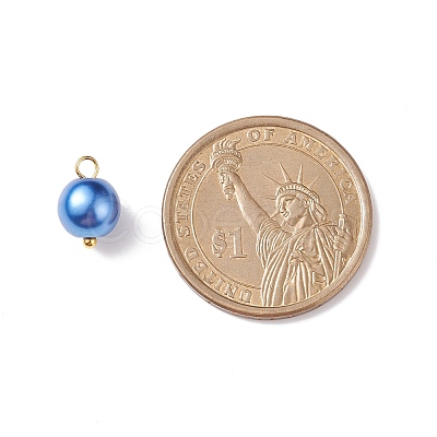Glass Pearl Pendants PALLOY-JF01880-01-1