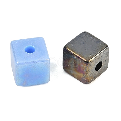 Plating Opaque Acrylic Beads OACR-D042-03-1