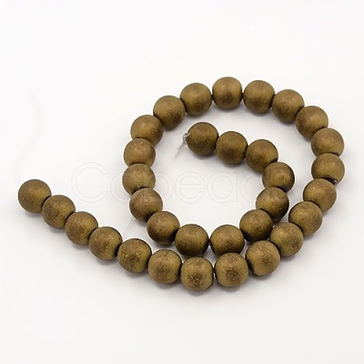 Electroplate Non-magnetic Synthetic Hematite Beads Strands G-M007-25B-1