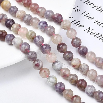 Natural Purple Red Tourmaline Beads Strands G-N327-02B-01-1