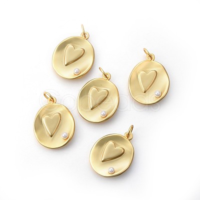 Brass Pendants KK-F783-05G-1