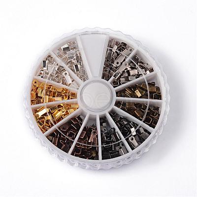 1 Box 6 Colors Iron Folding Crimp Ends IFIN-X0016-B-1
