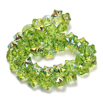 Electroplate Baking Paint Glass Beads Strands EGLA-K061-12A-AB05-1