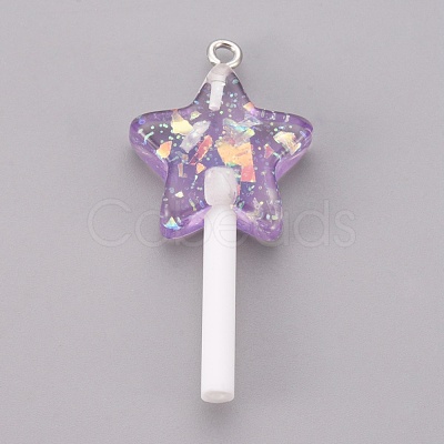 Resin Pendants RESI-K008-B-1