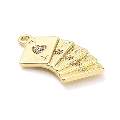 Brass Micro Pave Cubic Zirconia Pendants KK-L229-067G-1