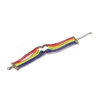 Rainbow Pride Bracelet BJEW-F424-02-1