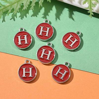 Platinum Plated Alloy Enamel Charms LS-ENAM-S118-03H-P-1