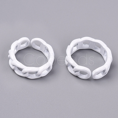 Spray Painted Alloy Cuff Rings RJEW-T011-29G-RS-1