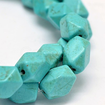 Synthetic Turquoise Cuboid Bead Strands G-M150-23-1