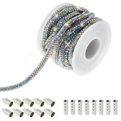 PVC & Rhinestone Shoelace DIY-DC0003-43B-1