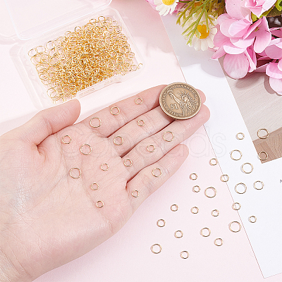 450Pcs Brass Open Jump Rings KK-BBC0026-15-1