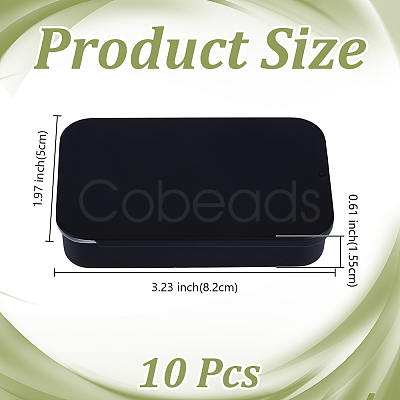 Rectangle Tinplate Storage Boxes CON-WH0001-55A-1