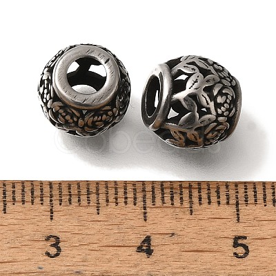 304 Stainless Steel European Beads STAS-D191-05M-AS-1