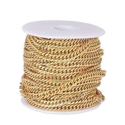 304 Stainless Steel Cuban Link Chains CHS-E018-13G-1