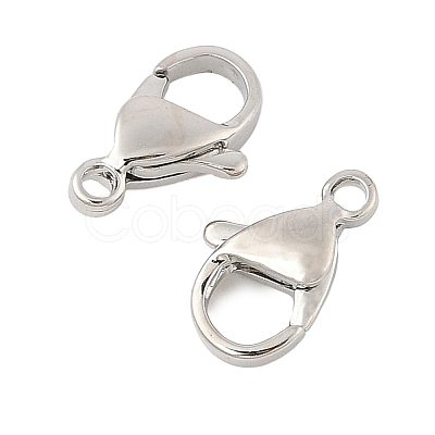 Brass Lobster Claw Clasps KK-U056-01P-1