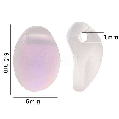 20Pcs Transparent Spray Painted Glass Charms GLAA-YW0001-06-1