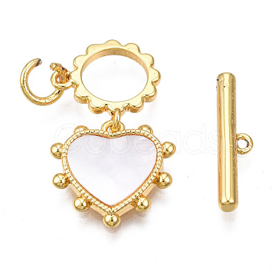 Brass Toggle Clasps KK-N233-145LG-1