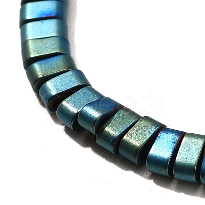 2-Hole Electroplated Synthetic Non-magnetic Hematite Beads Strands G-L613-A01-01C-1