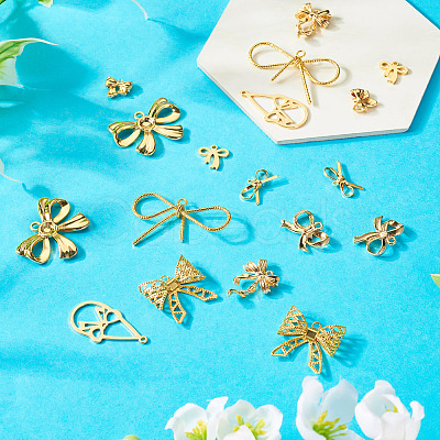 18Pcs 9 Styles Brass Pendants KK-TA0001-87-1