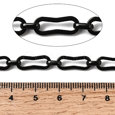 304 Stainless Steel Rectangle Link Chains CHS-Z007-15B-1